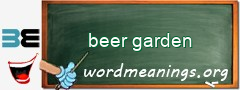 WordMeaning blackboard for beer garden